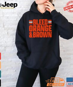 Cleveland Browns Bleed Orange And Brown Shirt