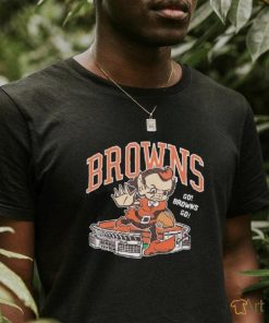 Cleveland Browns Brownie Stiff Arm Stadium T Shirt