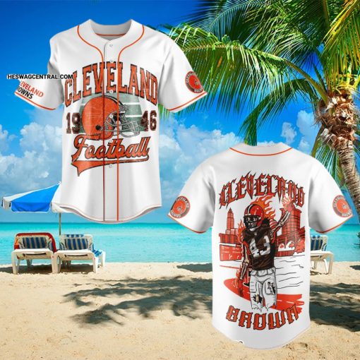 Cleveland Browns Classic Full Printed Baseball Jersey