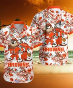 Cleveland Browns Hawaiian Shirt Taz and Bugs For NFL Team