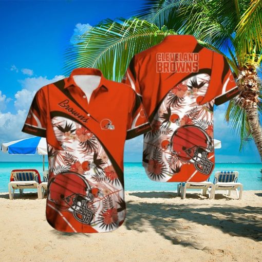 Cleveland Browns Hawaiian Tracksuit Button Down Shirt Beach Shorts Swim Trunks