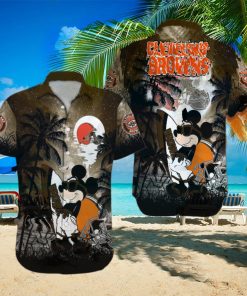 Cleveland Browns Mickey Mouse Best Combo Full Printing Hawaiian Shirt