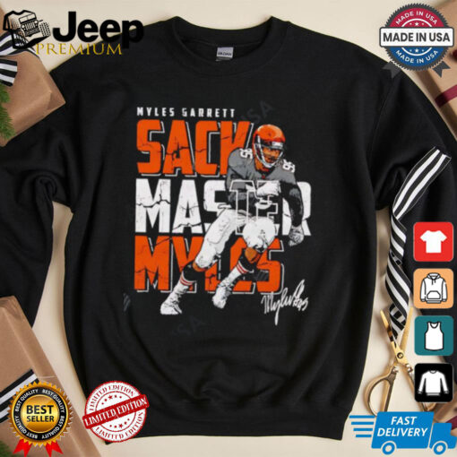 Cleveland Browns Myles Garrett Sack Master Myles running signature shirt