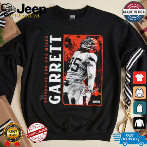 Cleveland Browns Myles Garrett Vertical signature shirt