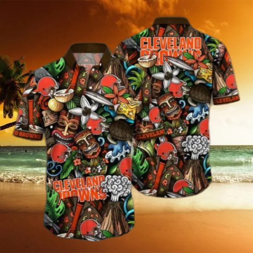 Cleveland Browns NFL Flower Hawaii Shirt And Tshirt For Fans