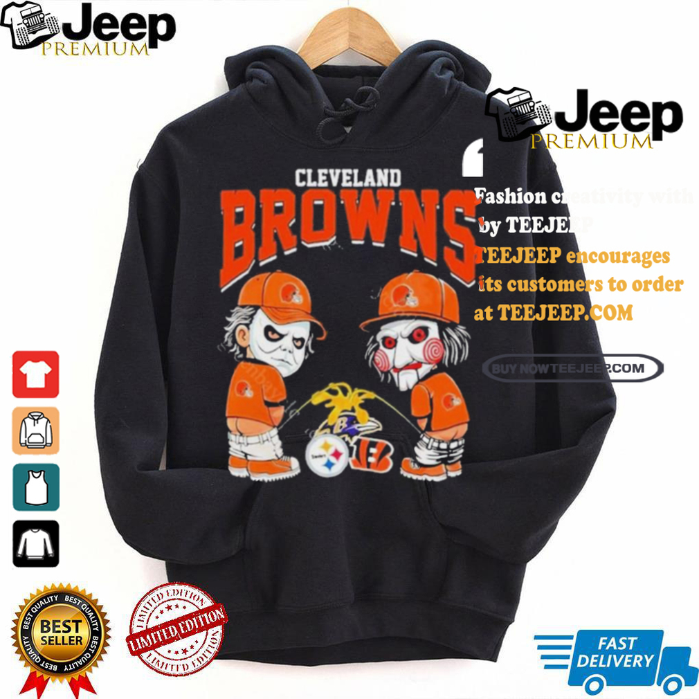 Cleveland Browns NFL Halloween Peeing Funny Shirt