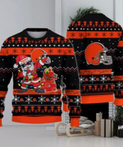 Cleveland Browns Santa Claus Ugly Christmas Sweater