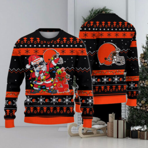 Cleveland Browns Santa Claus Ugly Christmas Sweater