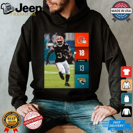 Cleveland Browns Win 18 13 Jaguars Jacksonville 2024 NFL Week 2 Final Score Shirt