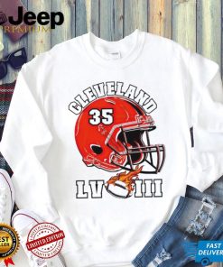 Cleveland Browns super bowl LVIII helmet shirt