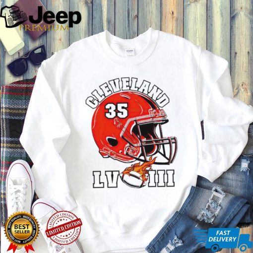 Cleveland Browns super bowl LVIII helmet shirt