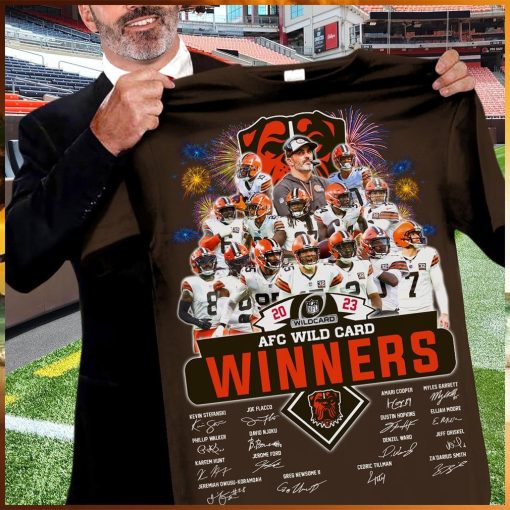 Cleveland Browns team 2023 2024 afc wild card winners signature shirt