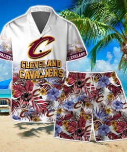 Cleveland Cavaliers Team Logo Pattern Basketball Season Hawaiian Shirt & Short