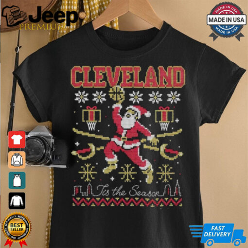 Cleveland Christmas Santa Basketball tis the season shirt