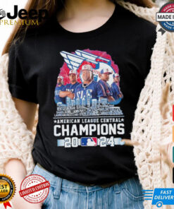 Cleveland Guardians American League Central Champions 2024 player name skyline shirt