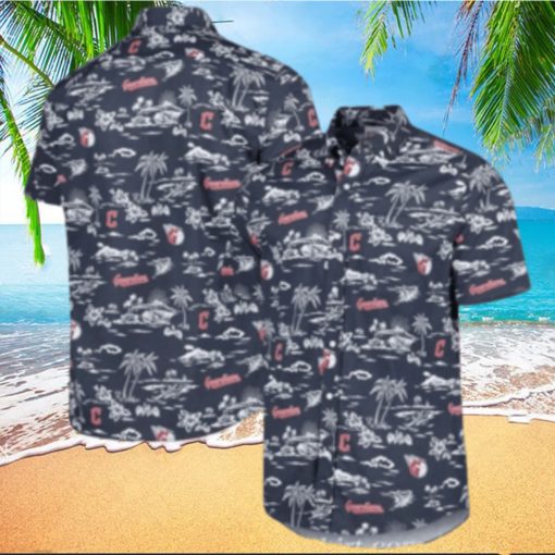 Cleveland Guardians Tropical Island Palms Hawaiian Shirt