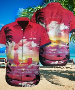 Cleveland Indians Custom Name For Fan Full Printed Hawaiian Shirt