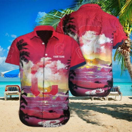 Cleveland Indians Custom Name For Fan Full Printed Hawaiian Shirt