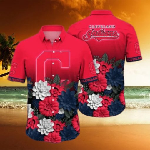 Cleveland Indians MLB Flower Hawaii Shirt And Tshirt For Fans