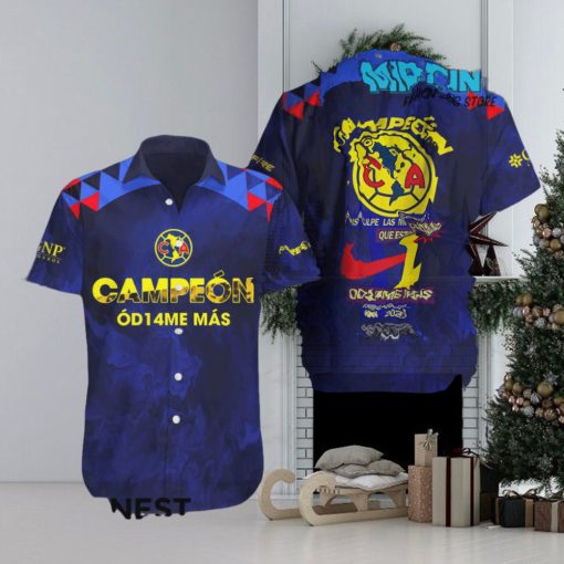 Club America Corona Campeon 14 Hawaiian Shirt