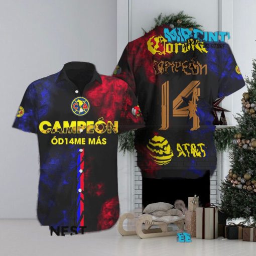 Club America Soccer Team Liga MX Hawaiian Shirt