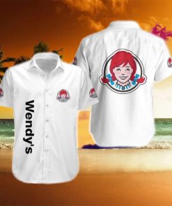 Wendy’s Logo Brand Hawaiian Shirt White Color Gift Summer