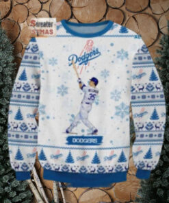 Cody Bellinger Swing LA Dodgers Ugly Christmas Sweater