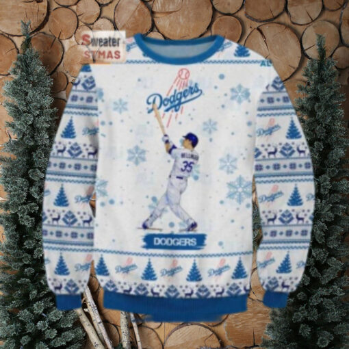 Cody Bellinger Swing LA Dodgers Ugly Christmas Sweater