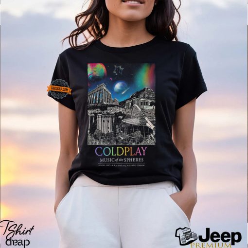 ColdPlay Music Of The Spheres Tour 2024 Olympic Stadium Athens GRC Shirt