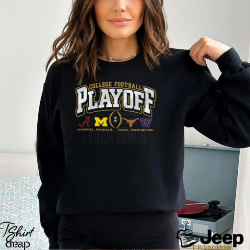 College Football Playoff 2024 CFP 4 Team Black T Shirt