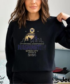 College Football Playoff 2024 National Championship Game January 8 Washington Huskies Space City Skyline Shirt