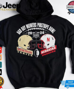College Football Playoff Pinstripe Bowl 2024 Nebraska Cornhuskers Vs Boston College Eagles Match Up Helmet shirt