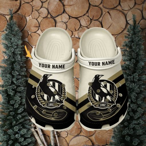 Collingwood Football Club AFL Classic Custom Name Crocs Clogs Shoes