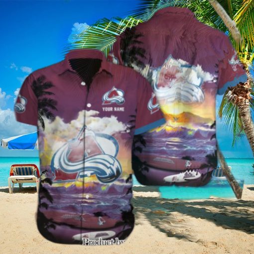 Colorado Avalanche Custom Name Full Print 3D Hawaiian Shirt