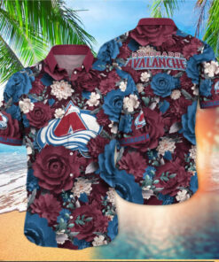Colorado Avalanche Garden Bloom Hawaiian Shirt