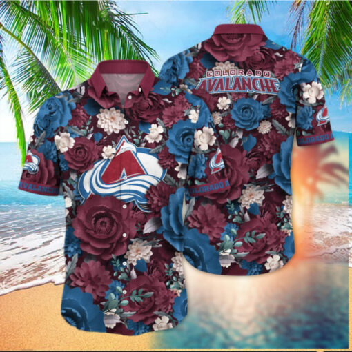 Colorado Avalanche Garden Bloom Hawaiian Shirt