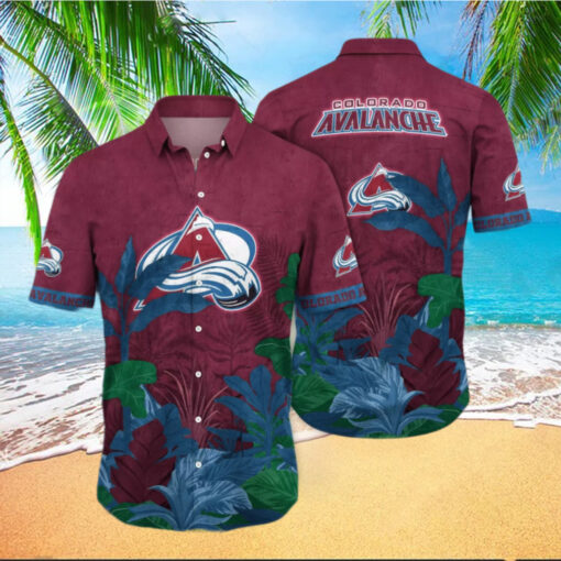 Colorado Avalanche Jungle Breeze Hawaiian Shirt