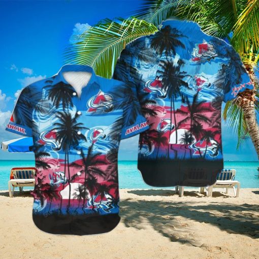 Colorado Avalanche NHL Hawaii Coconut And Logo Full Printed Hawaiian Shirt