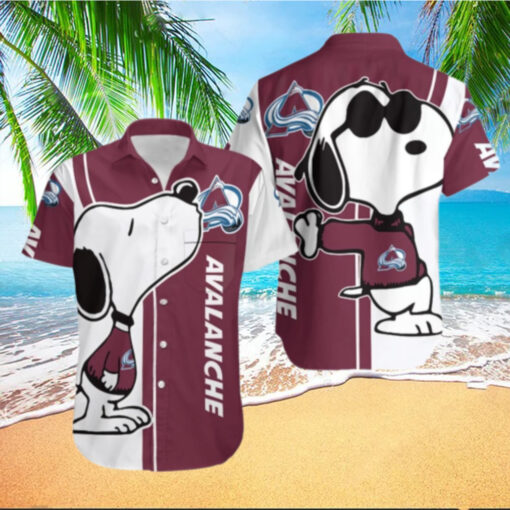 Colorado Avalanche Snoopy Chill Hawaiian Shirt