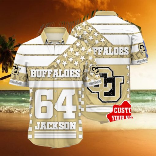 Colorado Buffaloes Personalized Name And Number Hawaiian Shirt Short For Fans