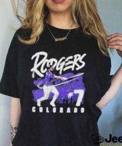 Colorado Rockies Brendan Rodgers 7 Relentless Spirit Grunge Shirt