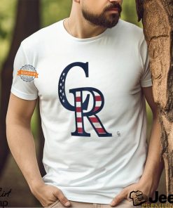 Colorado Rockies C R logo x Flag of the United States shirt