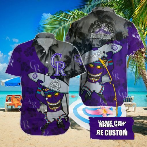 Colorado Rockies Custom Name 3D Full Print Hawaiian Shirt