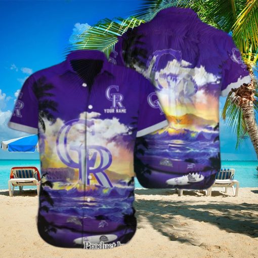 Colorado Rockies Custom Name Casual All Over Printed Hawaiian Shirt