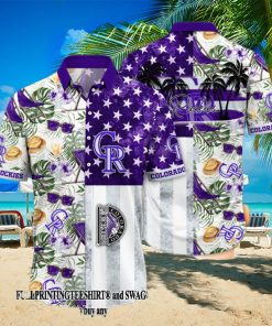 Colorado Rockies MLB Flower Full Printing Classic Hawaii Shirt And Tshirt