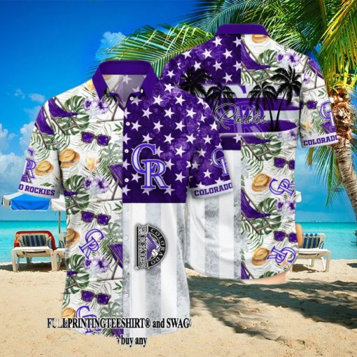 Colorado Rockies MLB Flower Full Printing Classic Hawaii Shirt And Tshirt