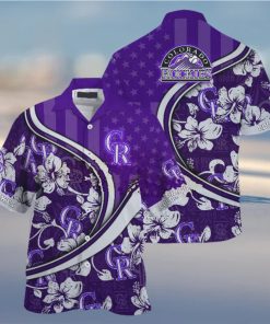 Colorado Rockies MLB Us Flag Hawaiian Shirt Custom Summer Aloha Shirt
