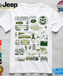 Colorado State Rams University Vive La Fete Impressions Artwork Est 1870 logo shirt featuring dynamic graphic design and proud university branding, perfect for Rams fans and alumni.