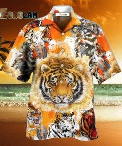 Colorful Tiger Painting Hawaiian Shirt