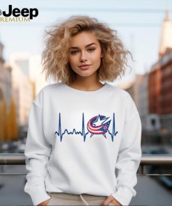 Columbus Blue Jackets Heartbeat T Shirt, Heartbeat Hockey 2024 Shirt